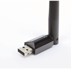 Adaptador USB inalámbrico doble banda AC 600 Mbps, antena de alta ganancia.