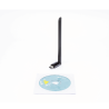 Adaptador USB inalámbrico doble banda AC 600 Mbps, antena de alta ganancia.