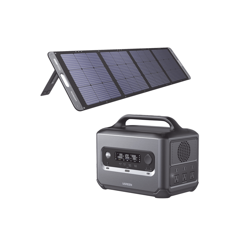Kit de Estación de Energía Portátil 1200W (1024Wh) + Panel Solar Plegable de 200W
