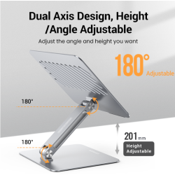 Soporte de Aluminio para Laptop | Ajustable 180° | Soporta Laptops de 10 a 17.3''