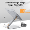 Soporte de Aluminio para Laptop | Ajustable 180° | Soporta Laptops de 10 a 17.3''