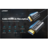 Cable HDMI de 30 Metros por Fibra Óptica 4K@60Hz | Fibra de 4 núcleos + Cobre estañado de 7 núcleos