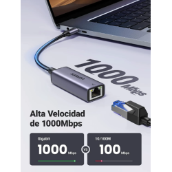 Adaptador de Red USB-C 3.1 (5 Gbps) a RJ45 | Thunderbolt 3