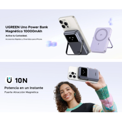 Power Bank Serie UNO Inalambrico | 10000mAh | 7.5W/20W | Con Emojis de Estado