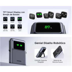 Power Bank Serie UNO Inalambrico | 10000mAh | 7.5W/20W | Con Emojis de Estado