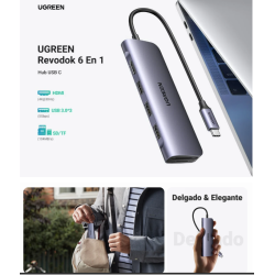 HUB USB-C (Docking Station) 6 en 1 | HDMI 4K@30Hz
