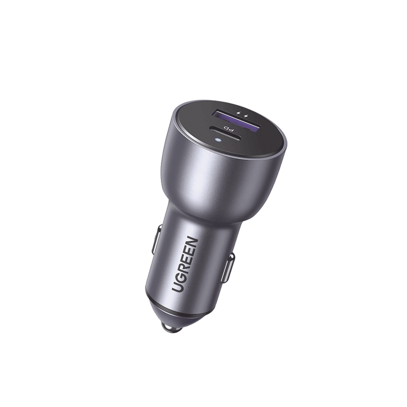 Cargador de Auto 42.5W | Puerto USB-A y USB-C | Carga Rápida