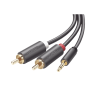 Cable Adaptador de 3.5mm Macho a 2 RCA Macho