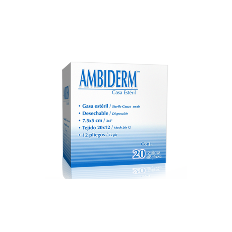 GASA ESTERIL  7.5CMX5CM 12 PLIEGOS