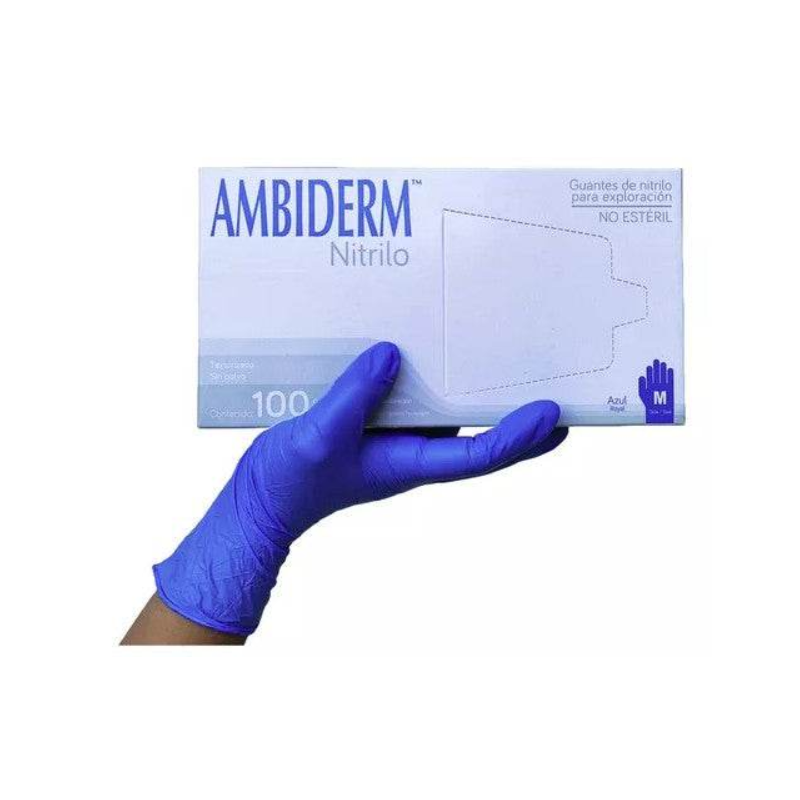 GUANTE DE NITRILO MEDIANO AZUL COVALTO